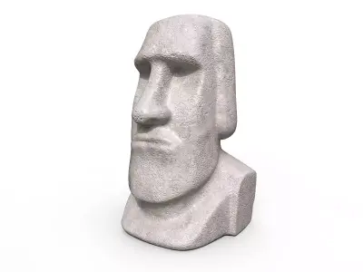 Moai Statue Low-poly 3D model