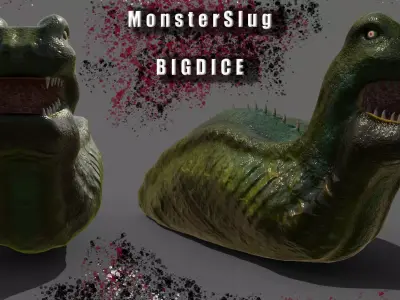 Monsterslug Lowpoly Engine Ready  Low-poly 3D model