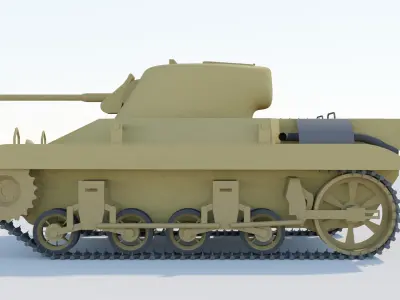 M22 Locust Tank Low-poly 3D model