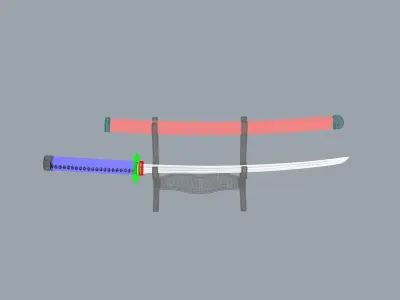 KaTaNa-2 samurai sword Low-poly 3D model