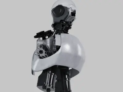 Robotic bust head part 3D model