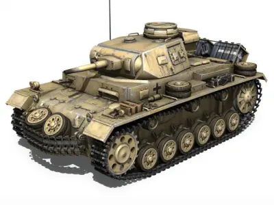 PzKpfw III - Ausf G - DAK - 313 3D model