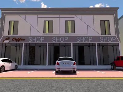 Commercial Building Design A34 DWG SketchUp 3D model