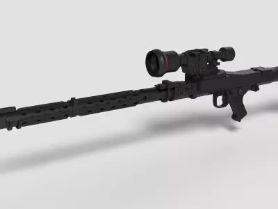 Stormtrooper Heavy Blaster Rifle DLT-19X from Star Wars 3D model