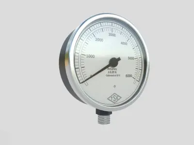Pressure Gauge M10 Low-poly 3D model