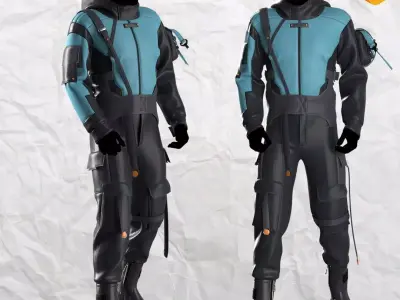 Sci fi Outfit Male Marvelous designer Clo3d OBJ mtl FBX ZPRJ  3D model
