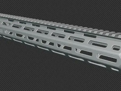 AR-15 KAC URX4 145Inch M-LOK Handguard Low-poly 3D model