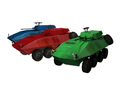 Fun Military APC combat vehicles Low-poly 3D model