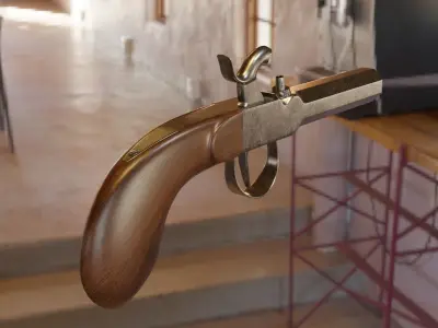 Single Derringer 3D model