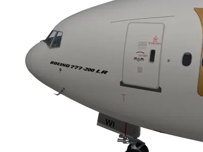 Boeing 777-200LR Emirates 3D model