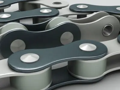 Bicycle chain links 3D model