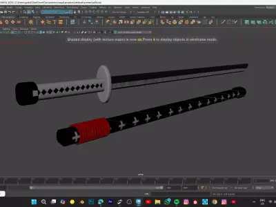 Kikoku law sword from ONEPIECE Low-poly 3D model