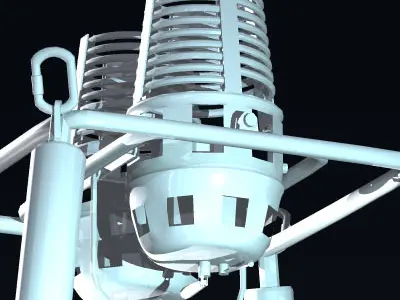 Balloon basket and gas tank 3D model