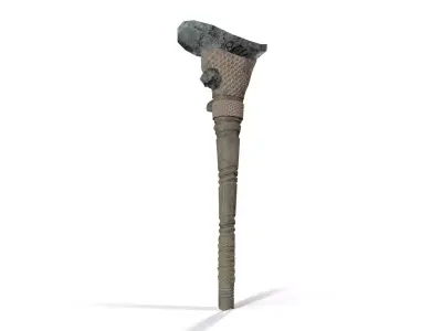 Primitive Stone War Axe Low-poly 3D model