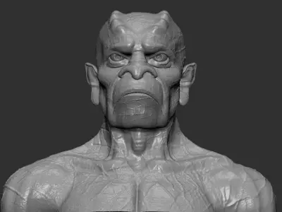 Swamp Troll Bust Free 3D model