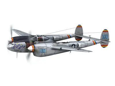 Lockheed P-38 Lightning - Put Put Maru 3D model