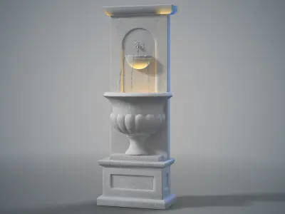 Urn wall fountain Low-poly 3D model