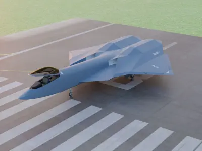 Arrow sixth generation stealth fighter jet 3D model