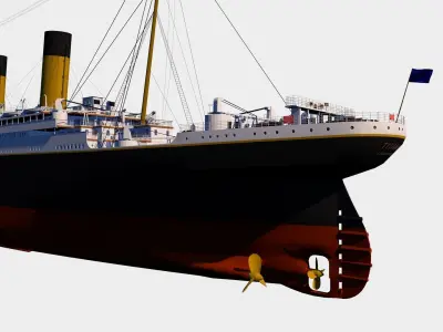The Titanic detailed 3D model