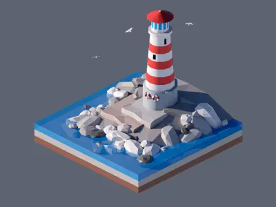 land 49A Low-poly 3D model