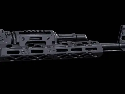 CRC 1U020 AK Medium Handguard Low-poly 3D model