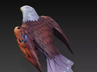 Sci-Fi Robotic Eagle Mech Bird Character 3D print model
