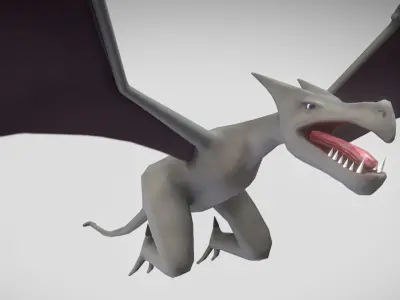 Aerodactyl dragon Low-poly 3D model