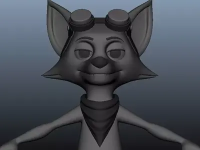 3D Stylized Fox Low-poly 3D model