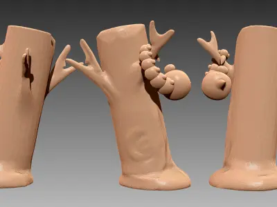 Weedle hanging on tree Pokemon OBJ STL 3D print model