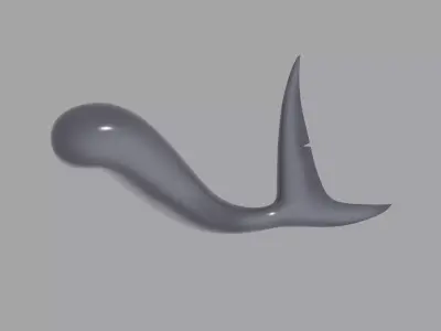 Shark Tail Low-poly 3D model