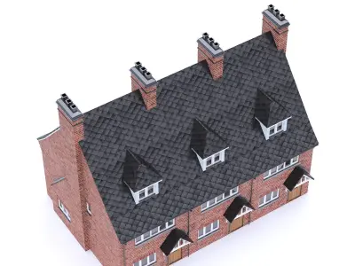 English Brick House 18 Low-poly 3D model