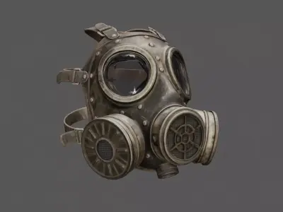 Vintage Military Gas Mask 3D model