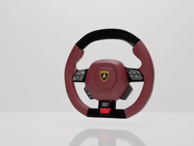 Lamborghini steering wheel Free 3D model