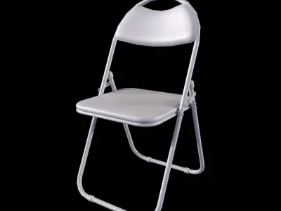 folding chair 3D model Low Poly PBR textures game ready Free low-poly 3D model