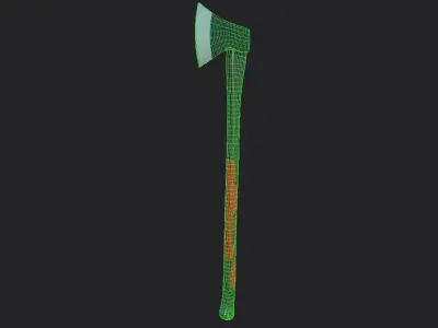 Axe M03 - with STL Low-poly 3D model
