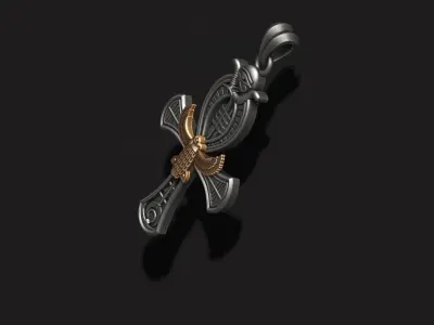 Egyptian Ankh cross pendant 3D print model