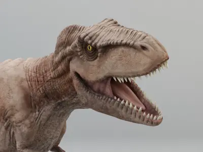 Tyrannosaurus Rex Rigged Low-poly 3D model
