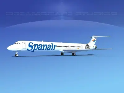 McDonnell Douglas MD83 Spanair 3D model