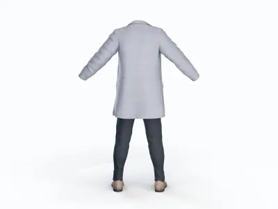 Casual Winter Clothing Male 3D model