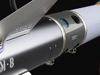 AIM-9L Sidewinder SIMPLIFIED - Extreme Detail - 3D Print Ready 3D print model