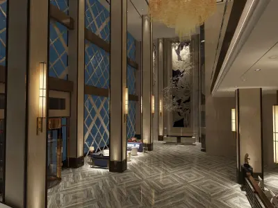 The Hotel Lobby 9 3D model