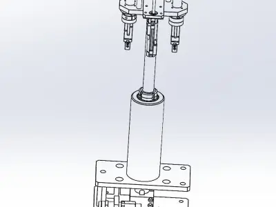 Long stroke cylinder application mechanism 3D model