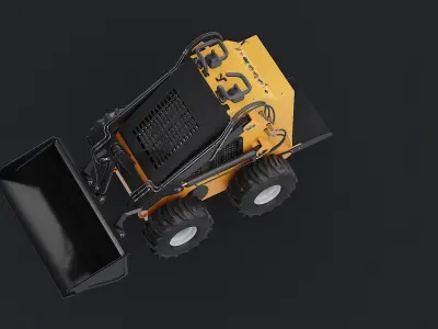 Skid Steer Loader Mini Yellow 3D model purchase