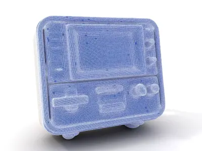 Retro Military Tech Model Pack with Monitor Low-poly 3D model