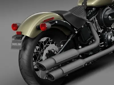 Harley Davidson Softail Slim S Army Design 2016 3D model