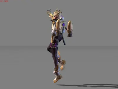 Jet Archer Kimmi Hoverjet Outrider Low-poly 3D model