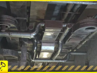 Ventilation System pack Low-poly 3D model