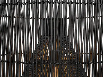  Indonesian fishing basket pendants 3D model