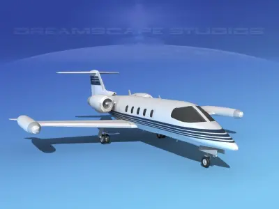 Gates Learjet 35 V06 3D model