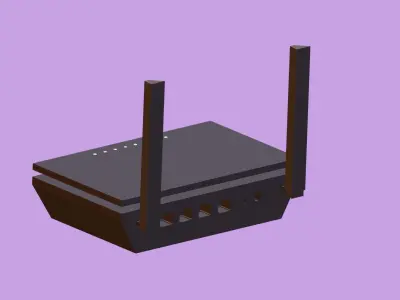 Low Poly Modem router Free low-poly 3D model